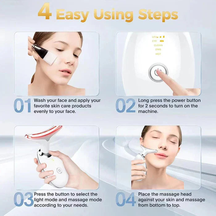 ✨Masajeador Facial Antiarrugas LED✨